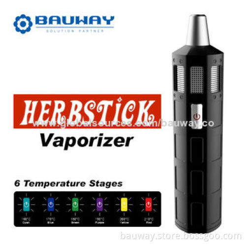 Variable Temperature Different LEDs with Silicone Mouthpiece Dry Herb Pen, Sized 29*29*140mm